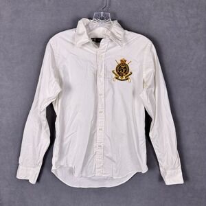 Ralph Lauren Sport Shirt County Riders Jockey Club Button Long Sleeve Sz 8 Read!